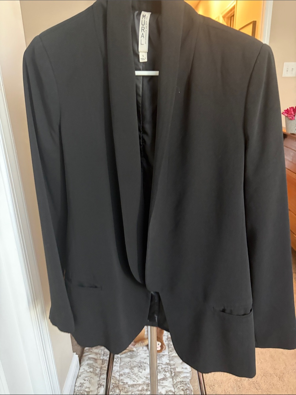 Black Shawl Collar Blazer